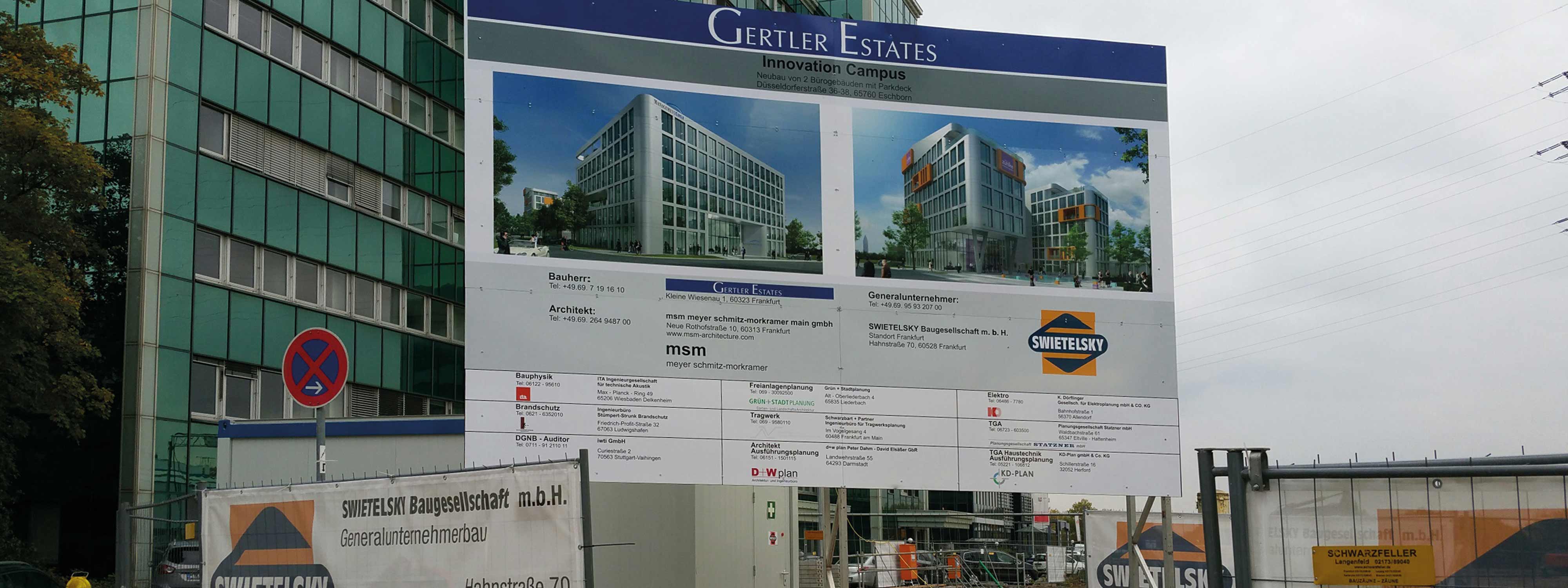 Bauschilder in Frankfurt - Schicke Werbung ist Ihr kompetenter Partner